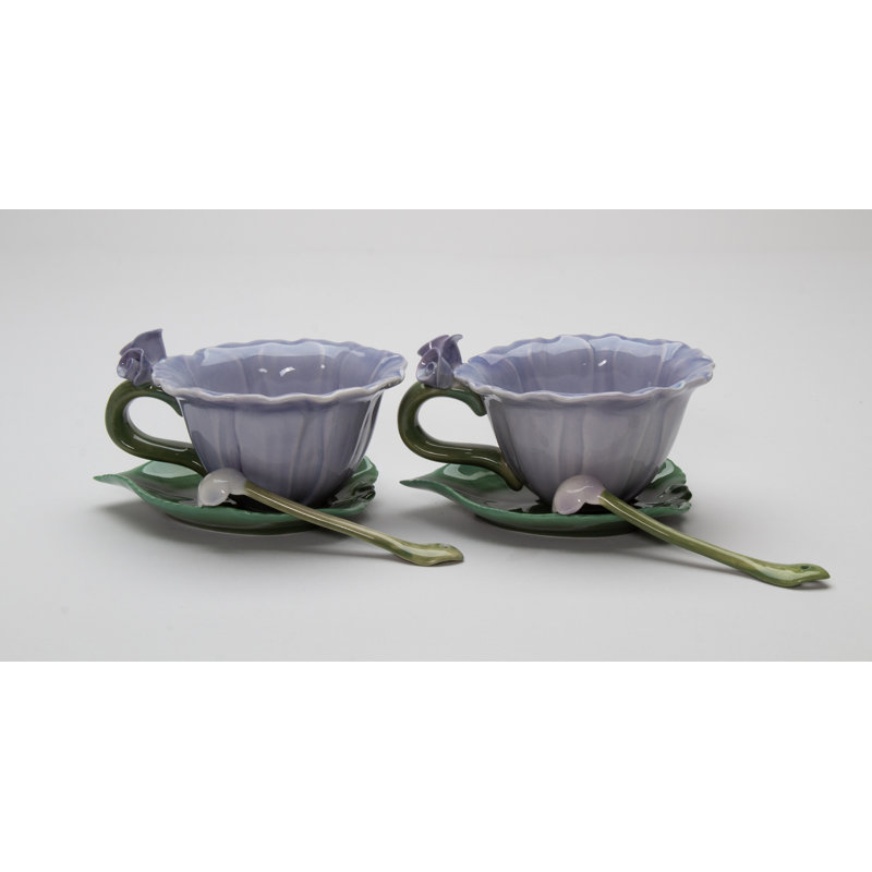 Ensemble de tasses et soucoupes Queenstown Dahlia
