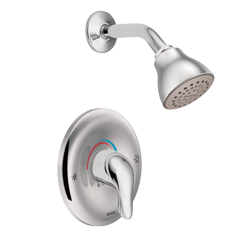 Garniture de robinet de baignoire et douche à pression équilibrée Chateau avec poignée levier et Posi-Temp