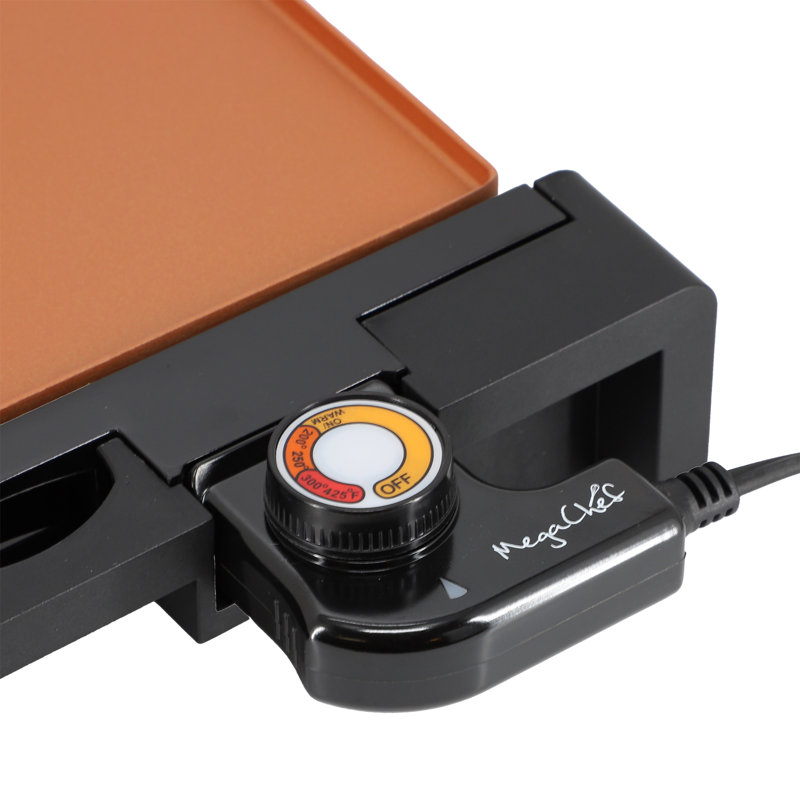 MegaChef 21.63 Inch Copper Electric Grill with Non-Stick Coating