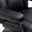 Fauteuils inclinables: Fauteuil inclinable manuel pivotant en cuir de polyuréthane avec repose-pieds pour le salon, le bureau | Noir | Moderne-404721915