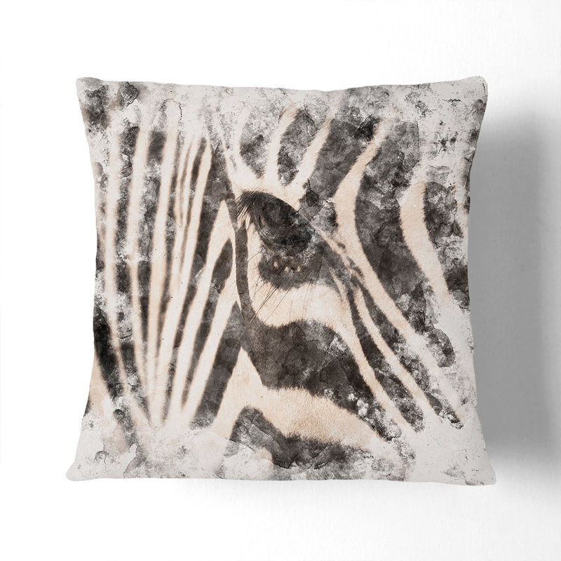 Animal Print Square Cushion, 55cm H x 55cm W x 20cm D