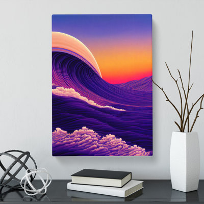 Zebra Vaporwave - Wrapped Canvas