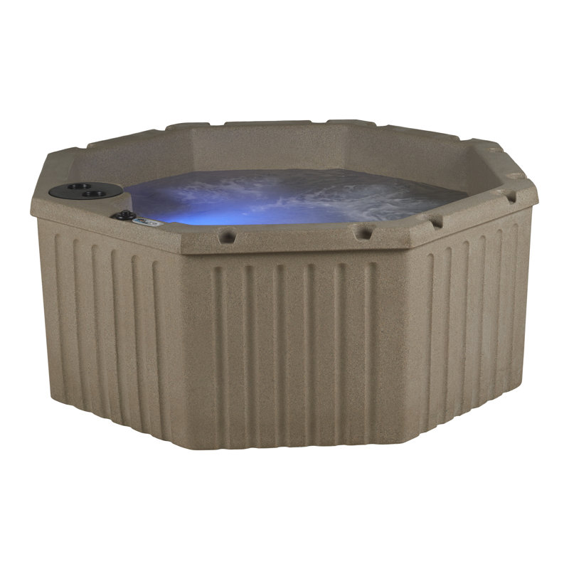 Cobblestone Octagon 5-Person Electric Hot Tub with 11 Jets