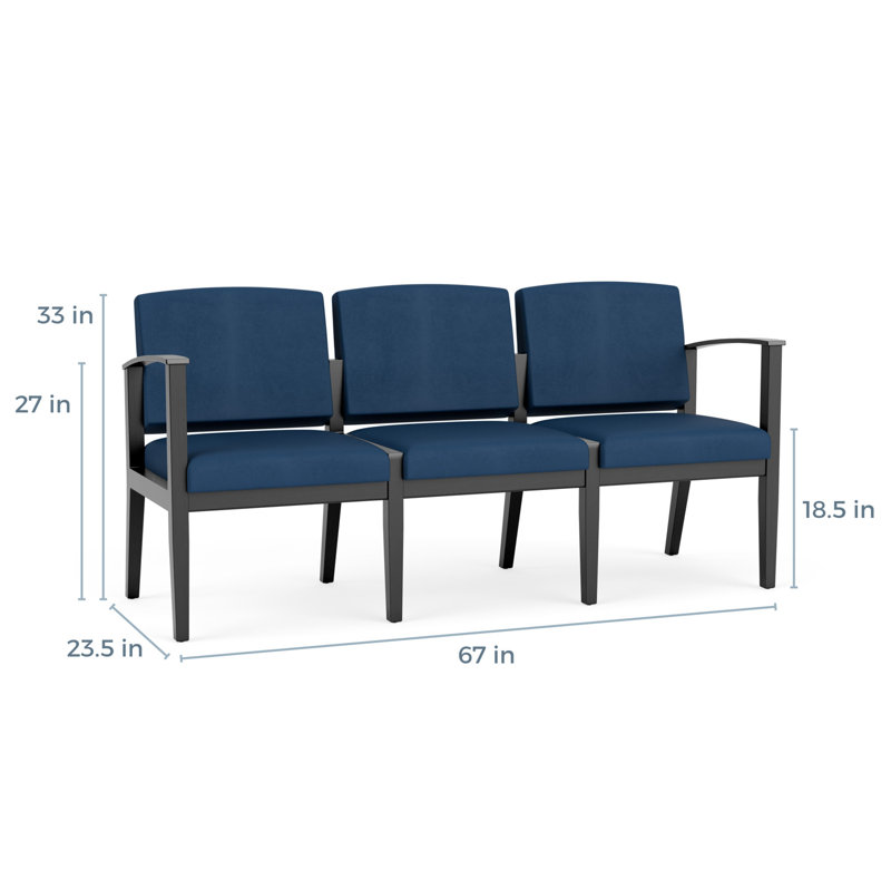 Canapé 3 places, Noir, Patriot Plus Blue Ridge