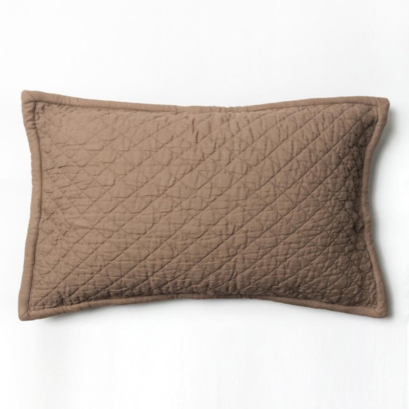 Derek Linen Blend Sham - King, King, Brown