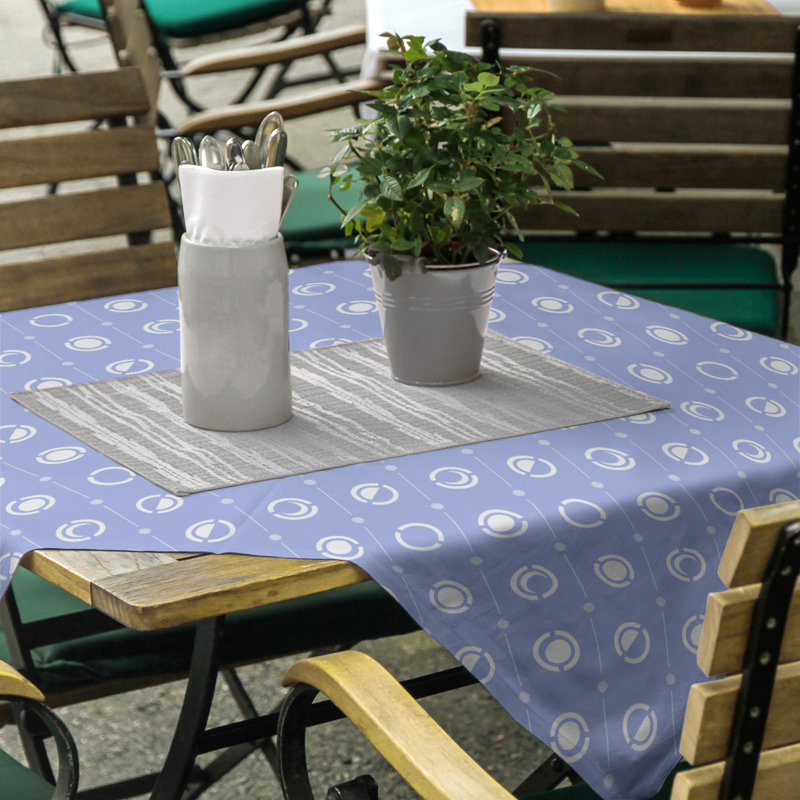 Nappe des phases de lune classiques, Bleu clair / blanc