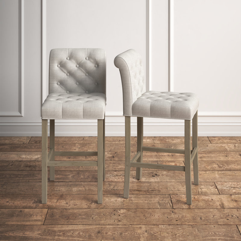 Cirencester Upholstered Counter Stool, Beige, Bar Stool (29'' Seat Height)