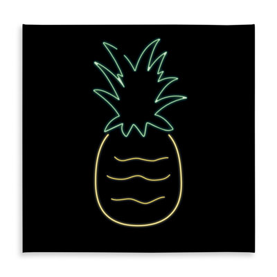 Neon Pineapple Exotic Yellow Tablecloth | Indoor Outdoor Decor