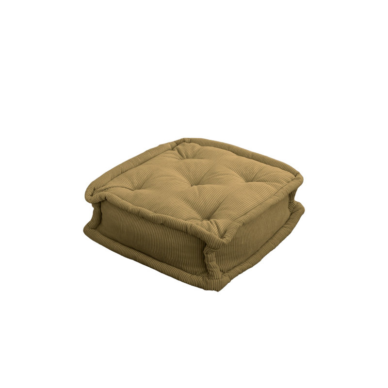 Luxurious Velvet Cushion, Khaki, 21.7 x 6.3 x 21.7 Inches | 100% Velvet Fabric with Soft Scrap Sponge/Fiber Filling | Ideal for Home Décor, Comfort, and Style | Perfect Throw Pillow for Sofa & Bed