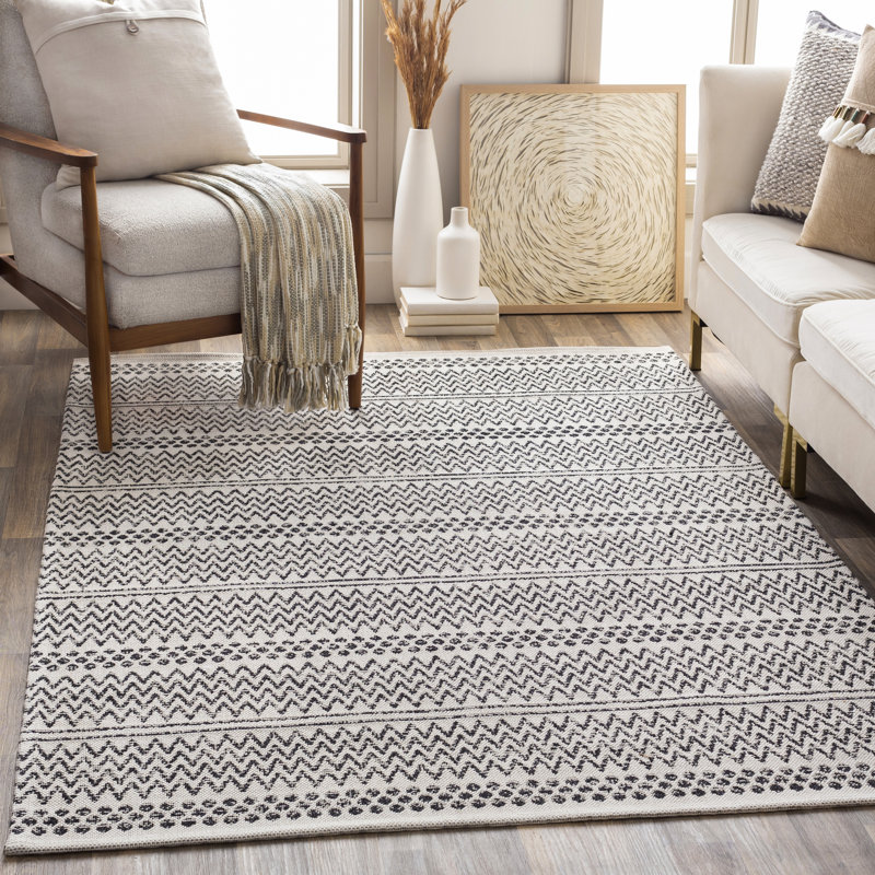 Capen Cotton Southwestern Indoor Rug, Rectangle 5'3" x 7'3"