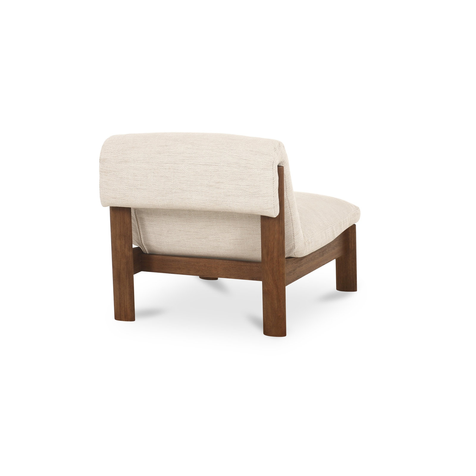 Accent Slipper Chair, Natural Mélange Basetweave