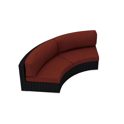 Suffern Curved Loveseat with Cushions