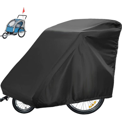 Housse imperméable résistante aux rayons UV pour vélo - tissu Oxford, convient aux remorques pour enfants / animaux de compagnie, 55 po x 33 po x 39 po