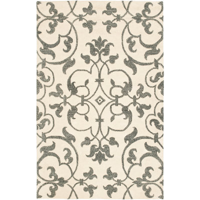 Tapis floral en laine touffeté à la main Candelo