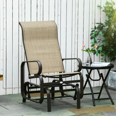 Fauteuil oscillant d'extérieur, balançoires pour patio extérieur avec mécanisme à bascule lisse et construction légère pour la cour arrière