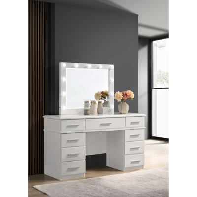 Bureau de coiffeuse 9 tiroirs Sarah