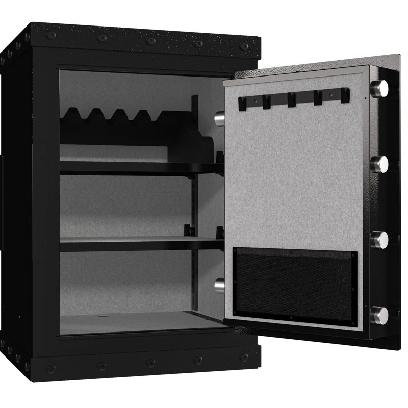 Coffre-fort pour la maison et le bureau, structure monobloc transparente, charnières, coffre-fort à mécanisme de verrouillage automatique en acier au carbone, revêtement antirouille imperméable, tablettes amovibles, compartiment caché, rangement