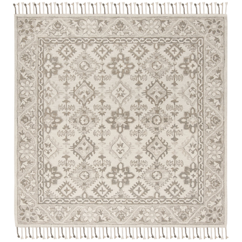 Vahakn Hand Tufted Wool Oriental Rug, Square 7'