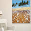 Plage tropicale avec crystal eaux, reproduction de photo sur toile tendue large mer-33187021-33187025