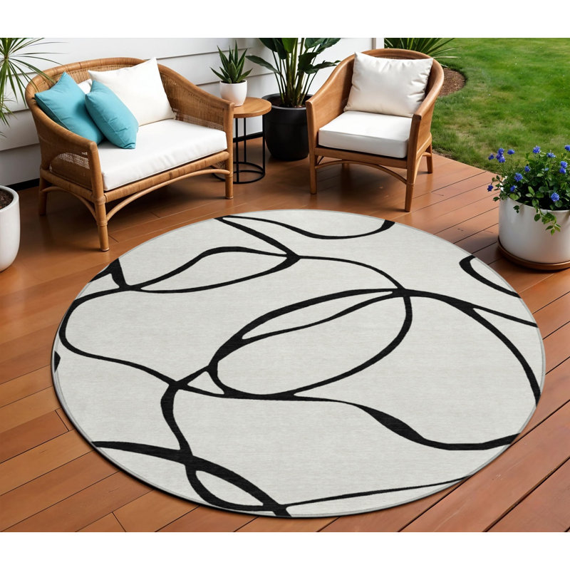 Tapis d'intérieur rond 8 po