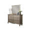 Commode de luxe avec finition argentée et champagne