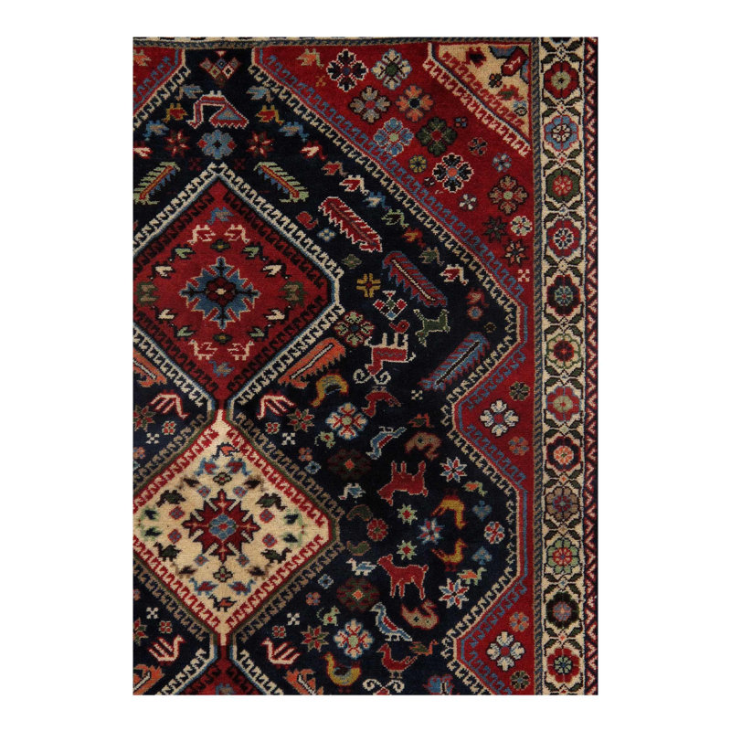 Mirelez Hand Woven Cotton and Wool Oriental Area Rug