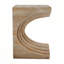 Table d'appoint arquée 16,3 x 12,2 x 22,6 moderne au fini travertin