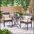 Bistro, with two upholstered chairs and a table, all wrapped in high quality wicker