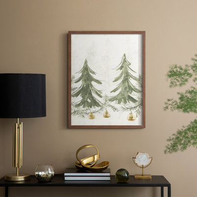 «Christmas Holiday Art CDXVIII», reproduction d'art encadrée - bois massif