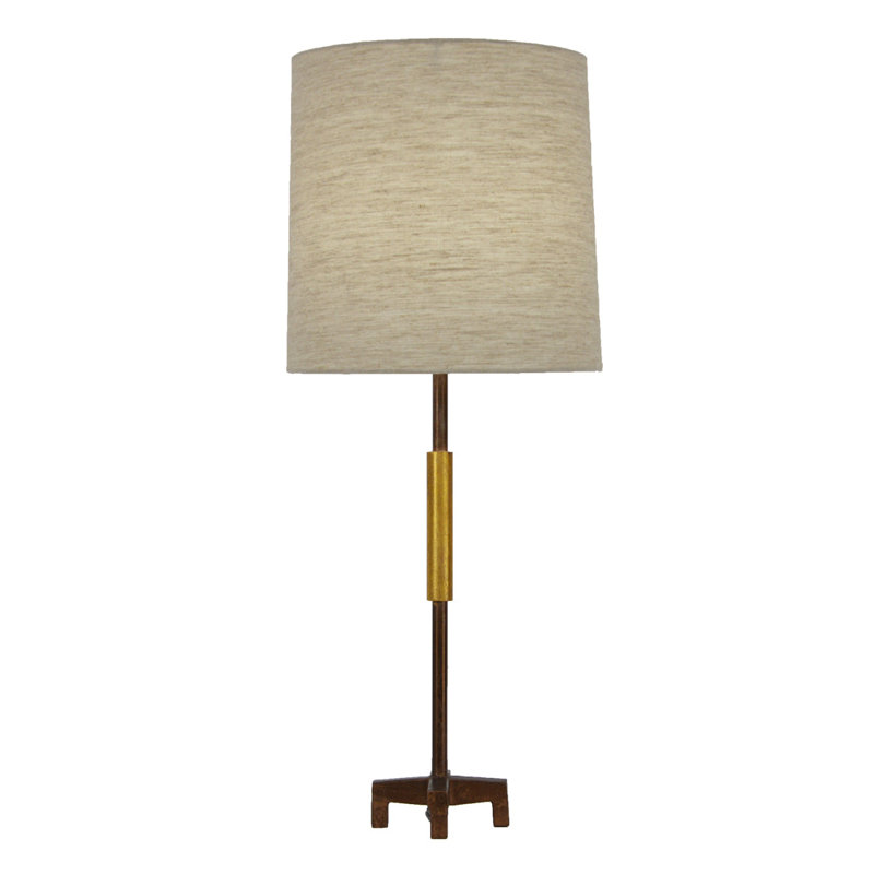 Aylan Table Lamp, Brown/Gold Leaf, Brown