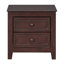 Ensemble de chambre à coucher 3 pièces, lit plateforme en bois et 2 tables de chevet-2097861372-2097861374
