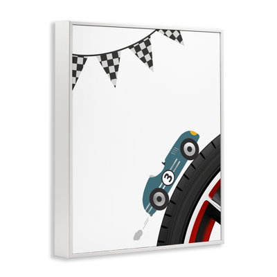 Fast Lane Racecar, giclée encadrée, conception par Christine Simpson Art