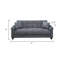 Tahira Convertible Sofa With Tapered Legs, Grey Box-Tufted Microfiber