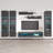 120" Modern Floating Wall Mounted Entertainment Center with 16-Color LED Lighting, High Gloss Finish-1481802121