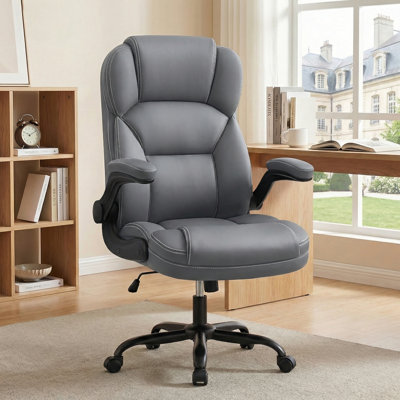 Ergonomic Executive Chair with Flip-up Armrests