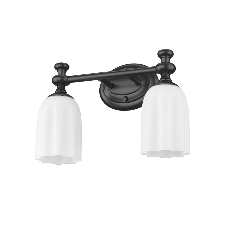 Amrutha 2 Light Vanity, Matte Black