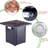 50,000btu Outdoor Gas Fire Pit Table, 28in With Lid, & Appearance, Lava Stone, Adjustable Flame, For Patio Backyard Garden Table 28in, Gas, -look,