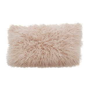 Faux Fur Lumbar Throw Pillow