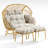 Corenda Hammock Double Swing Chair with Ottomans-1090806729-1090806730