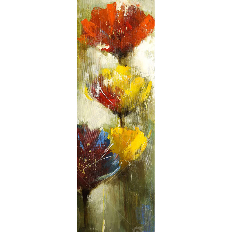 Fleurs orange et jaunes - Toile botanique pour la décoration intérieure