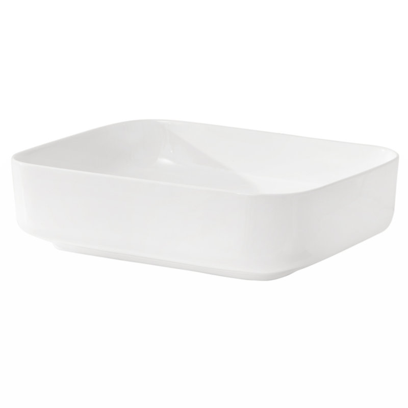 Myhomekeepers 15'' Ceramic Rectangular Bathroom Sink