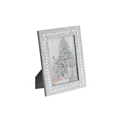 Andan Silver Beaded Picture Frame with Mat