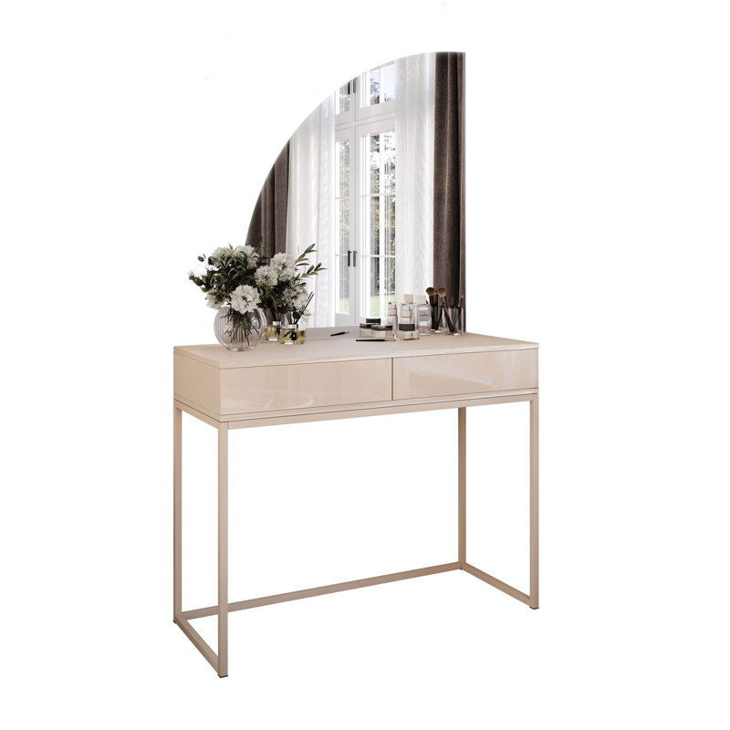 QUINNIE Dressing Table with Mirror, Cashmere