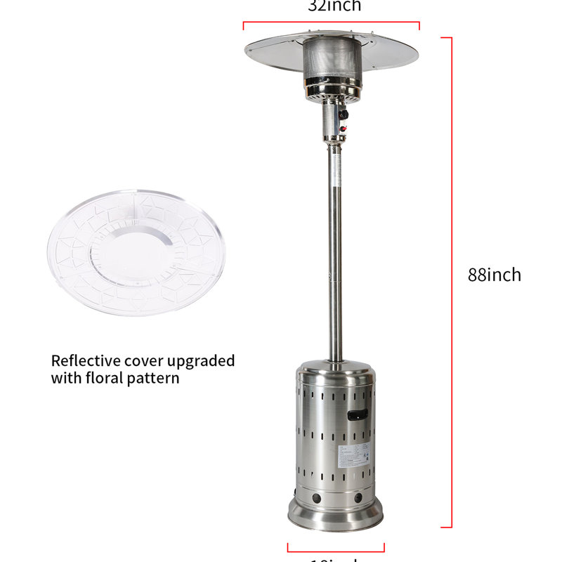 Powerful Patio Heater With 48000 , Flame - Out Protection, Temperature Adjustment, For Commercial And Garden Areas Adjustability, Use