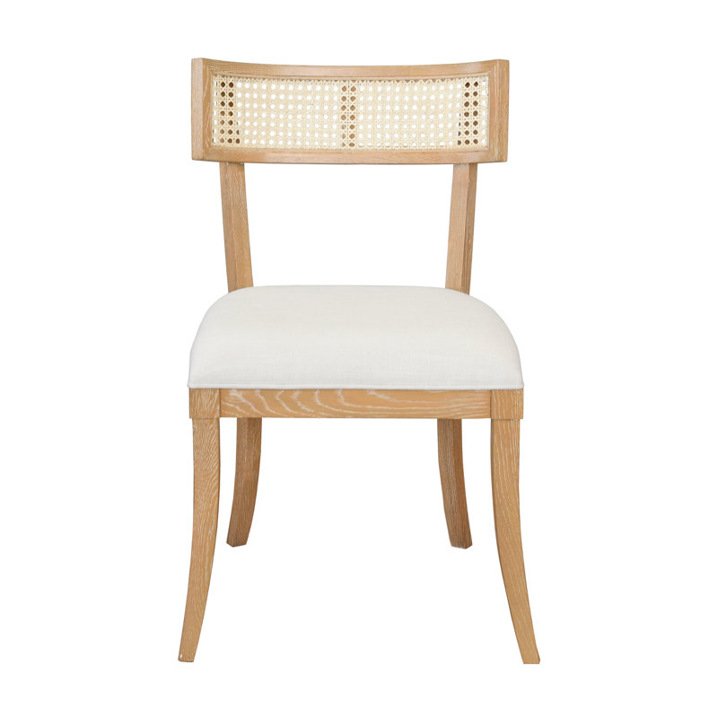 Britta Upholstered Dining Chair, Cerused Oak