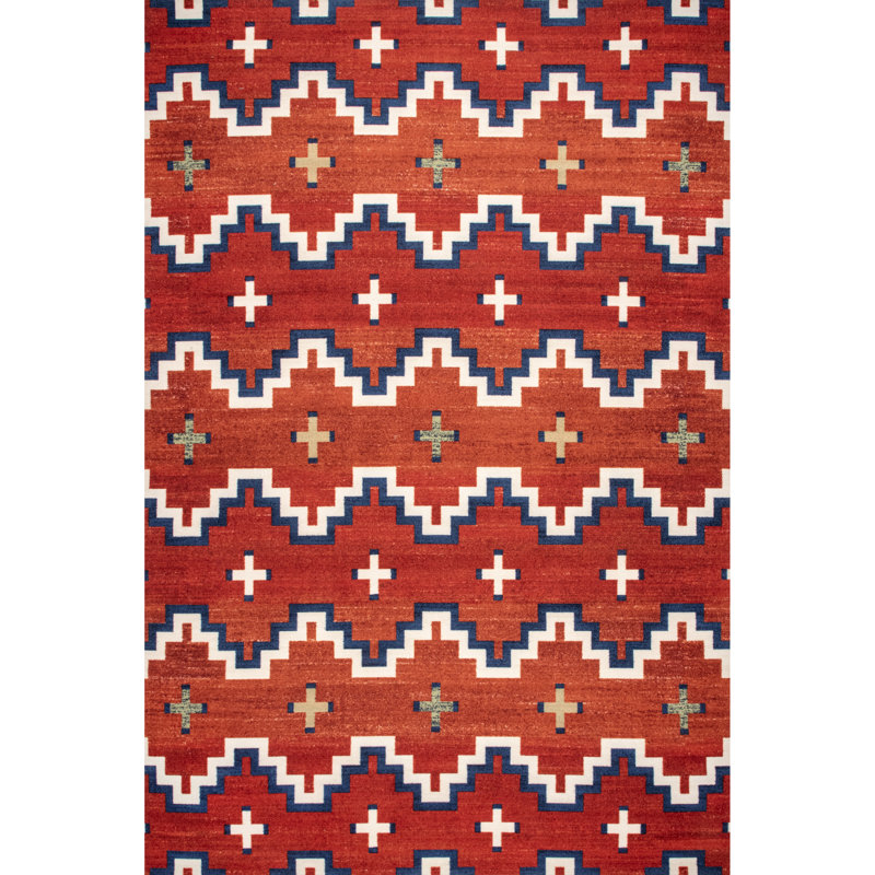 Geometric Indoor / Outdoor Rug, Rectangle 8' x 10'
