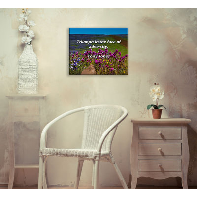 Artsy Quote "Triumph in the face of adversity." By Tony Jones Gallery Wrapped Canvas
