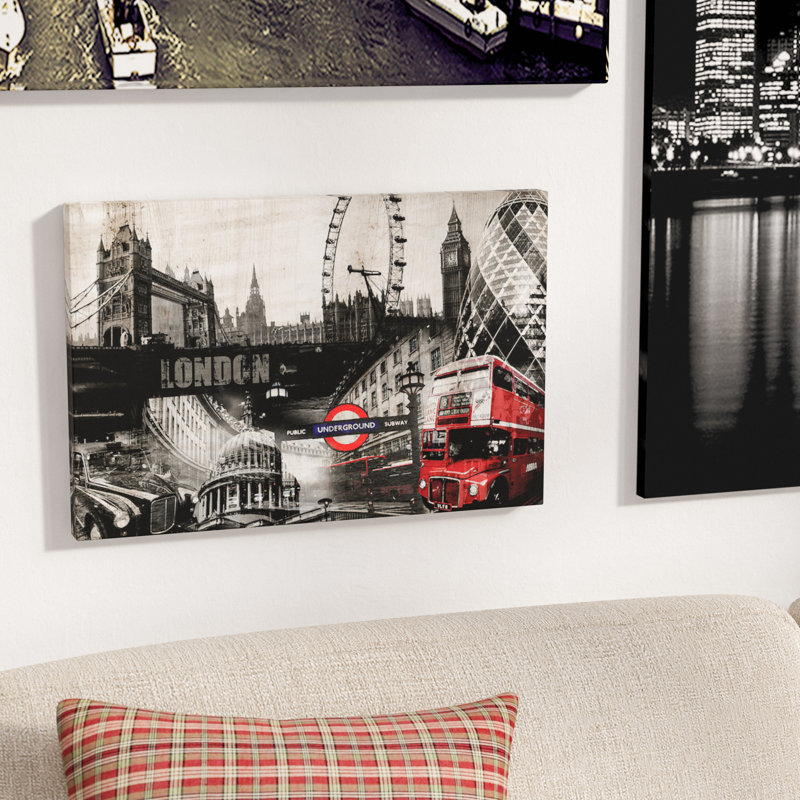 «London» par GraphINC, impression sur toile tendue, H 8 po x l 12 po x P 0,75 po, Toile tendue