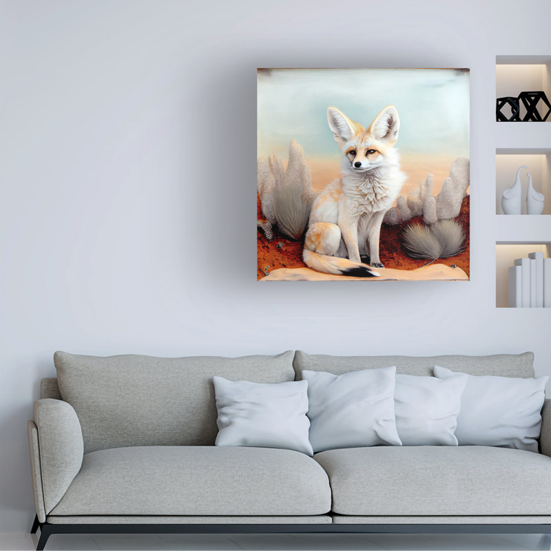 Art sur toile Sasha Fennec Fox II, H 18 po x l 18 po