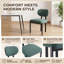 Ensemble de 2 chaises de salle à manger modernes, rembourrées Boucle-129765610-129765609